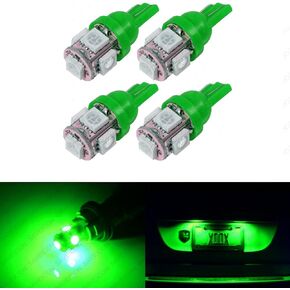 SAWE - 168 194 2825 T10 W5W 5050 5-SMD LED License Plate Dome Map Lights Bulbs (4 pieces) (Pink/Purple)