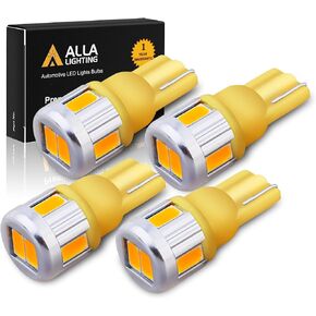 Alla Lighting 4pcs T10 168 194 LED Lights Bulbs, Super Bright Green License, Interior Map, Dome Room, Courtesy Lights 175 161 2825 W5W 2821