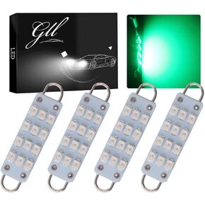 GrandviewTM 4 X 44mm(1.73") 12-SMD 1210 3528 Chip Rigid Loop Festoon LED Bulbs for Car Interior Light Dome Map Light Door Courtesy Lights 211-2 212-2 561 562 567 (Blue)
