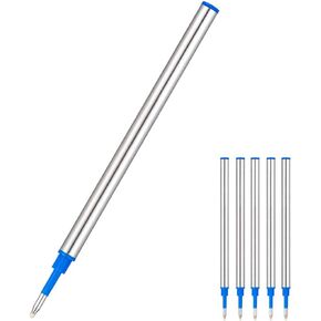 HeTaoCat Gel Rollerball Pen Refills, Roller Ball Fine Point 0.5mm, Black Ink Refill Pack of 5 - Replaceable Ballpoint Pen Refills Medium Point (Black) in Kuwait