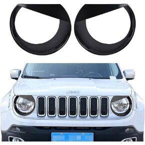 Hooke Road Black Angry Bird Headlight Bezels Cover for 2015 2016 2017 Jeep Renegade in Kuwait