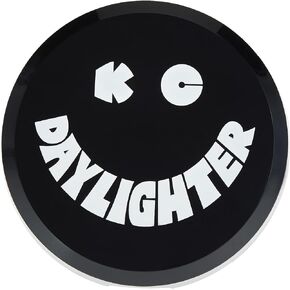 KC HiLiTES 5105 6" Round Black Plastic Light Cover w/ White KC Logo - Single Cover