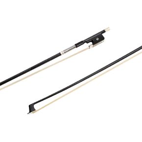 MI&VI AB-775 Professional Carbon Fiber Weave Viola Bow (Full Size 4/4) with Bow Case Included | Silver Winding Mount | Well Balanced | Perfect Weight | Mongolian Horse Hair - MIVI Music