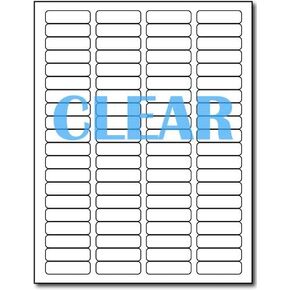 Crystal Clear Return Address Labels for Laser Printers - 1/2" x 1 3/4" - 80 per Sheet - 800 Labels
