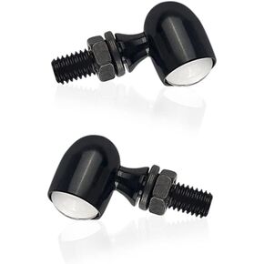 Mini LED motorcycle turn signals lights 12V Amber indicator lights 5mm Screw Compatible with Harley Honda Kawasaki Suzuki Triumph Yamaha Universa
