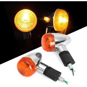 2 pcs Universal 10mm Motorcycle Rear Turn Signal, Bullet Tail Light,fit for Honda Shadow Suzuki Kawasaki Harley Yamaha Cruiser Bobber Choppe Dirt Bike