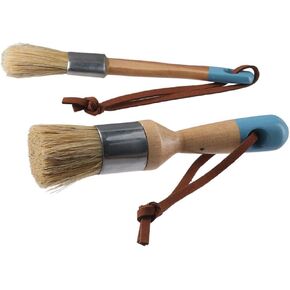 Chalk Painting 2pcs Natural Bristles Paint Opener Small Size Wood Refinishing Furniture Waxing Tool Chalk & Wax Paint Brush Set Chairs