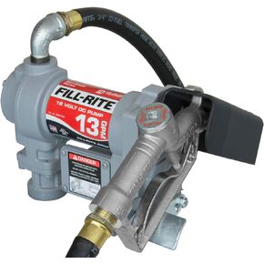 Fill-Rite FR1210H 12V 15 GPM Fuel Transfer Pump w/Discharge Hose & Manual Nozzle