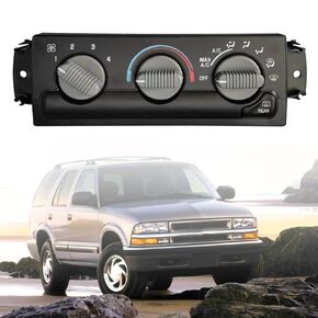 Teilelager Heater A/C Climate Control Switch with Rear Windshield Heating Compatible with 1999-2005 Chevy Blazer，1999-2002 Oldsmobile Bravada，1999-2001 GMC Jimmy 4.3L&16250535，599-261，655-00826