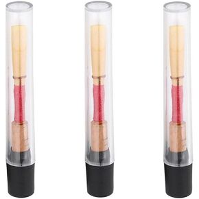 TUOREN 3Pcs Oboe Reed Medium Soft Oboe Reeds Handmade Oboe Reed for Beginners Wind Instrument Parts with Transparent Plastic Storage Box (Red)