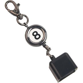 Billiard Chalk Holder，Pool Chalk Holder with Retractable Key Ring,Pool Table Accessories for Billiard Lovers