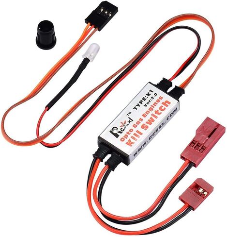 مفتاح قتل محرك الغاز Opto Rcexl Kill Switch RC محرك الغاز Flameout قطع التبديل لمحرك طائرة البنزين RC مع الإشعال الإلكتروني in Kuwait