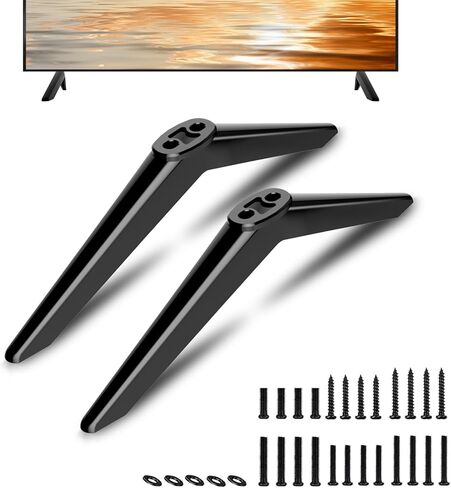 حامل تلفزيون لاستبدال أرجل تلفزيون Vizio، فقط لـ Vizio D24F4-J01 D24fm-K01 D32H-J09 D40f-J09 D43F-J04 V505-J01 M556-H1 V555-J01 V555-G1 V585-H11 V585-H1 V585-J01 مع مجموعة براغي ، سهل التنصيب in Kuwait