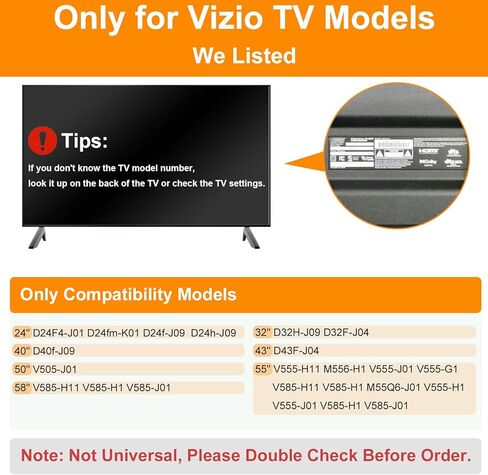 حامل تلفزيون لاستبدال أرجل تلفزيون Vizio، فقط لـ Vizio D24F4-J01 D24fm-K01 D32H-J09 D40f-J09 D43F-J04 V505-J01 M556-H1 V555-J01 V555-G1 V585-H11 V585-H1 V585-J01 مع مجموعة براغي ، سهل التنصيب in Kuwait