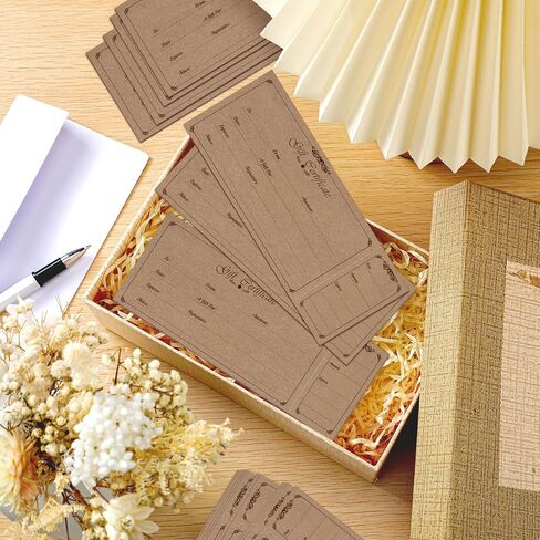 Sinmoe 50 Sets Gift Certificate for Business with 50 Pcs Envelopes Blank Gift Certificate Cards with Name and Address Rustic for Beauty Salon Restaurants Birthday(4.72 x 2.36 Inch, Branch Style) in Saudi Arabia