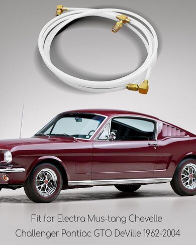 خرطوم السوائل الهيدروليكي العلوي القابل للتحويل من TIKSCIENCE مناسب لسيارات Ford Mustang Mercury Chevy Oldsmobile Cutlass Pontiac Buick Cadillac Plymouth Dodge Pontiac GTO 1962-2004، قطعتان in Saudi Arabia