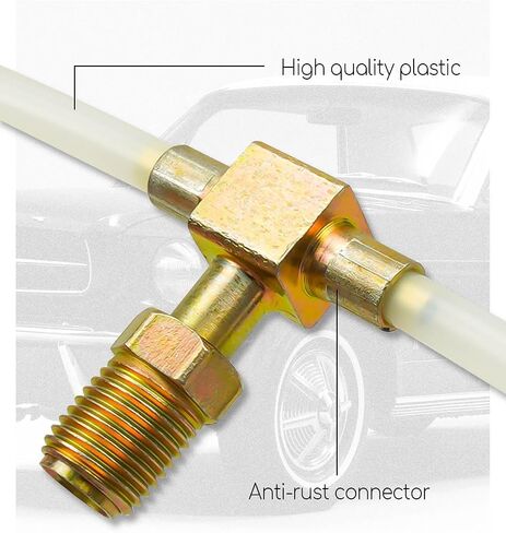 خرطوم السوائل الهيدروليكي العلوي القابل للتحويل من TIKSCIENCE مناسب لسيارات Ford Mustang Mercury Chevy Oldsmobile Cutlass Pontiac Buick Cadillac Plymouth Dodge Pontiac GTO 1962-2004، قطعتان in Saudi Arabia