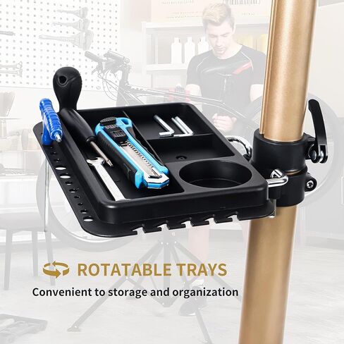 حامل إصلاح الدراجة Richeer (بحد أقصى 110 رطل) - حامل دراجة منزلي قابل للطي لصيانة دراجة الطريق والدراجة الجبلية - منصات عمل ميكانيكا الدراجات المحمولة قابلة للتعديل - سبائك الألومنيوم بالكامل in Kuwait