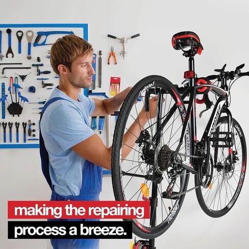 Sagler Bike Repair Stand - Foldable Home Bike Stand for Maintenance of Road & Mountain Bikes - Height Adjustable Portable Bike Work Stand - Single Bicycle Repair Stand with Quick Release Mechanism in Kuwait