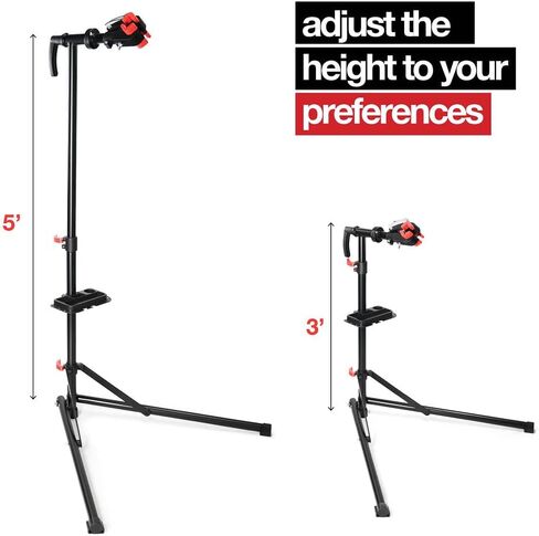 Sagler Bike Repair Stand - Foldable Home Bike Stand for Maintenance of Road & Mountain Bikes - Height Adjustable Portable Bike Work Stand - Single Bicycle Repair Stand with Quick Release Mechanism in Kuwait