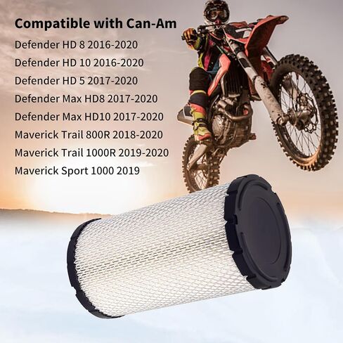 قطعتان من فلتر الهواء 715900394 متوافق مع Can-Am Defender/Traxter HD5 HD7 HD8 HD9 HD10 MAX/Pro 6x6، Maverick Sport 1000، Maverick Trail 700 800 R 1000 Commander 700 2016-2023 in Saudi Arabia