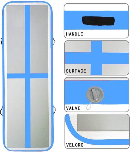 10ft/13ft/16ft/20ft/23ft/26ft Inflatable Gymnastics Airtrack Tumbling Mat Air Track Floor Mats with Electric Air Pump for Home Use/Training/Cheerleading/Beach/Park and Water in Saudi Arabia
