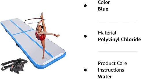 10ft/13ft/16ft/20ft/23ft/26ft Inflatable Gymnastics Airtrack Tumbling Mat Air Track Floor Mats with Electric Air Pump for Home Use/Training/Cheerleading/Beach/Park and Water in Saudi Arabia