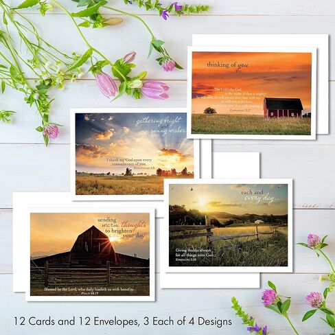 Faithfully Yours - Thinking of You Greeting Cards - Bible Scripture - (Box of 12) in Saudi Arabia