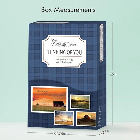Faithfully Yours - Thinking of You Greeting Cards - Bible Scripture - (Box of 12) in Saudi Arabia