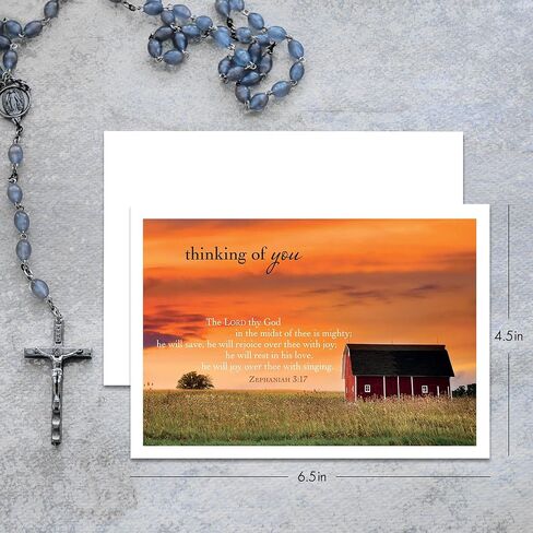 Faithfully Yours - Thinking of You Greeting Cards - Bible Scripture - (Box of 12) in Saudi Arabia