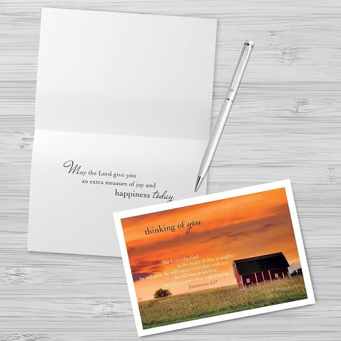 Faithfully Yours - Thinking of You Greeting Cards - Bible Scripture - (Box of 12) in Saudi Arabia