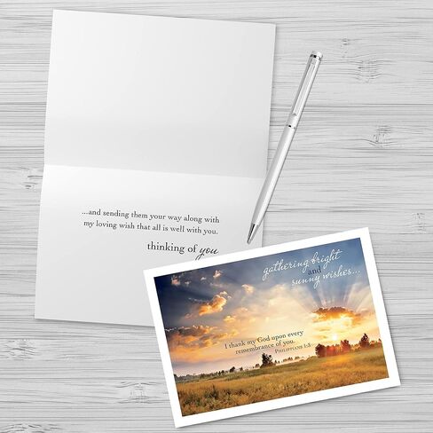 Faithfully Yours - Thinking of You Greeting Cards - Bible Scripture - (Box of 12) in Saudi Arabia