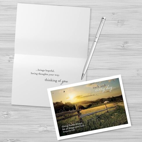 Faithfully Yours - Thinking of You Greeting Cards - Bible Scripture - (Box of 12) in Saudi Arabia