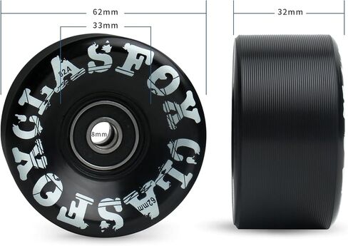 عجلات تزلج رباعية الأسطوانة مكونة من 8 عبوات مع محمل مثبت للتزلج على الجليد في صف مزدوج، ملحقات بديلة مناسبة للاستخدام الخارجي أو الداخلي in Kuwait