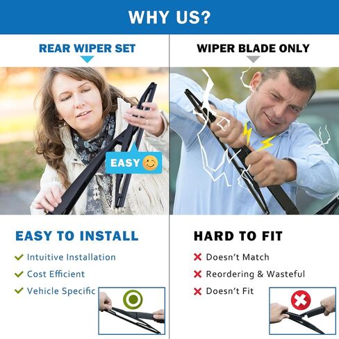 WTI Rear Wiper Arm Blade Set Compatible With Buick Enclave 2008-2015 SUV Rear Windshield Window Wiper Kits Assembly New Replacement Accessories Parts Fit 15280813 in Saudi Arabia