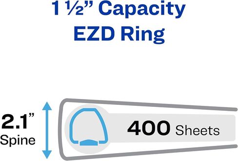 Avery Heavy-Duty Framed View 3-Ring Binder, 1" EZD Rings, 1 Navy Blue Binder (68055) in Saudi Arabia