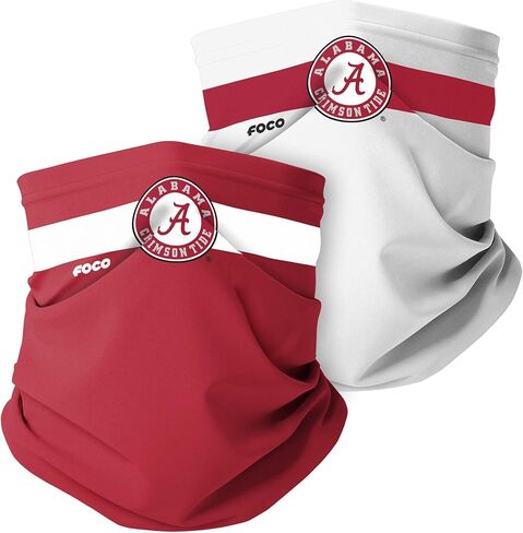FOCO NCAA unisex-adult Team Logo Stitched Multiuse Neck Face Gaiter Cover Scarf 2-pack in Saudi Arabia