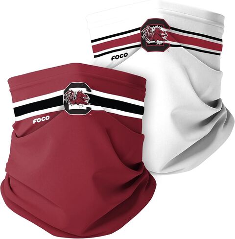 FOCO NCAA unisex-adult Team Logo Stitched Multiuse Neck Face Gaiter Cover Scarf 2-pack in Saudi Arabia