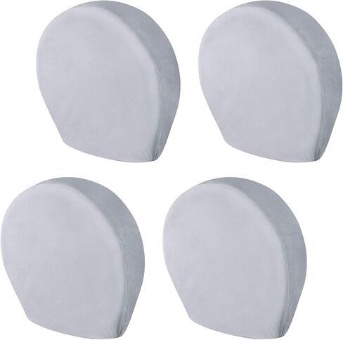eletecpro RV Tire Covers Set of 4 with Heavy Duty 600D Oxford and Waterproof Coating Tire Cover RV Accessories for Trailer Truck Camper (Black) in Saudi Arabia