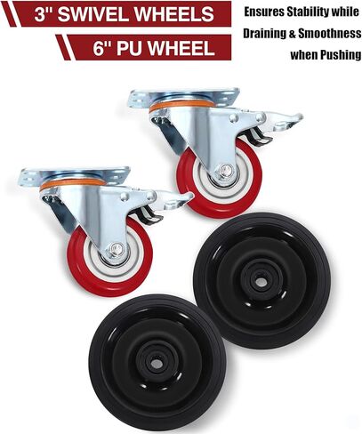 DEXSO 20 Gallon Electric Oil Drain Pan with 110V Pump & 8 Ft Hose, Low Profile & T Folding Handle Oil Drain Cart for Truck Cars SUVs in Kuwait