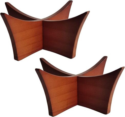 حامل حامل الكرة حامل عرض الكرة لكرة القدم وكرة السلة والكرة الطائرة وكرة القدم، مصنوع من الخشب الصلب، قطعتان لتوقيع الكأس in Kuwait