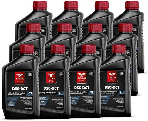TRIAX DSG-DCT ATF قابض مزدوج اصطناعي بالكامل، حشو مدى الحياة، لجميع عمليات نقل القابض المزدوج، تحول سرعة عالي الأداء مع SureShift بدون إضافات قابلة للانزلاق (1 Qt) in Saudi Arabia