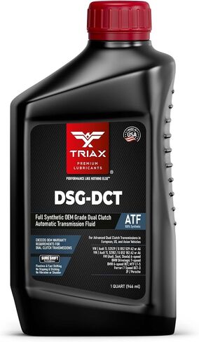TRIAX DSG-DCT ATF قابض مزدوج اصطناعي بالكامل، حشو مدى الحياة، لجميع عمليات نقل القابض المزدوج، تحول سرعة عالي الأداء مع SureShift بدون إضافات قابلة للانزلاق (1 Qt) in Kuwait