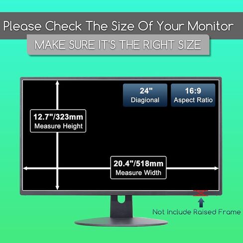2-Pack 24"-Anti Glare Screen Protector for Sceptre/LG/Dell/HP/Acer/ViewSonic/ASUS/Aoc/Samsung 24 Inch 16:9 Widescreen Desktop Monitor, Eye Protection & Anti Scratch film in Saudi Arabia