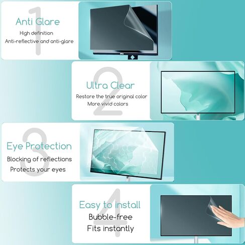 2-Pack 24"-Anti Glare Screen Protector for Sceptre/LG/Dell/HP/Acer/ViewSonic/ASUS/Aoc/Samsung 24 Inch 16:9 Widescreen Desktop Monitor, Eye Protection & Anti Scratch film in Saudi Arabia