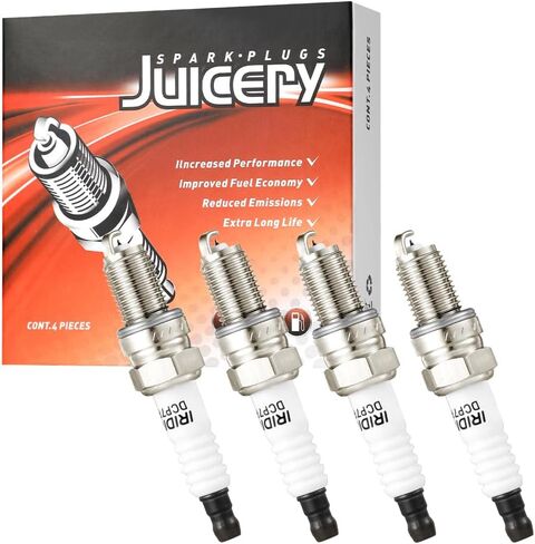 Juicery Spark Plugs DCPR7EIX 3144 دراجة نارية بديلة إيريديوم شرارة التوصيل مجموعة من 4 متوافقة مع Harley-DavidsonSportster 1988-2016 Harley-DavidsonSportster 883 1986-2016 6046 9701 97637 in Kuwait
