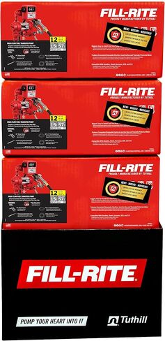 مضخة نقل الوقود fill-rite FR1210H 12V 15 GPM مع خرطوم التفريغ والفوهة اليدوية in Kuwait