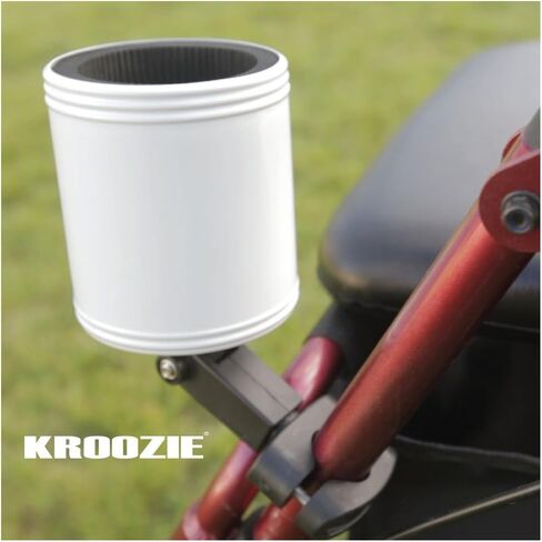 Kroozie 2.0 Bike Bottle Holder – Sturdy, Stainless Steel Bike Cup Holder for Handlebars, Horizontal Bars, & Cups up to 30 Oz. – Road Bike, Cruiser, Scooter, & Ebike Accessories in Saudi Arabia