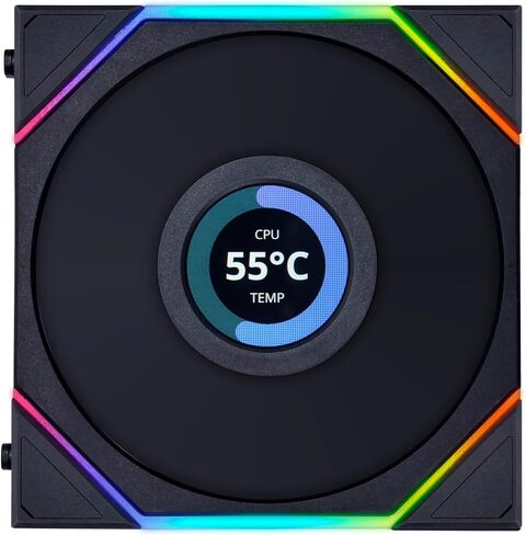 Lian Li UNI Fan TL LCD 120 / أبيض / حزمة ثلاثية / مع وحدة تحكم - 12TLLCD3W.US in Saudi Arabia