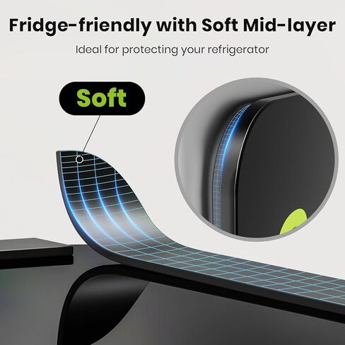 2 Set Scratch-Proof Magnetic Acrylic Calendar for Fridge 16" x 12" - Klearlook Monthly & Weekly Fridge Planner Board with Magnetic Strips, 4 Color Markers, 1 Pen Holder & 2 Cleaning Cloths, Black in Kuwait